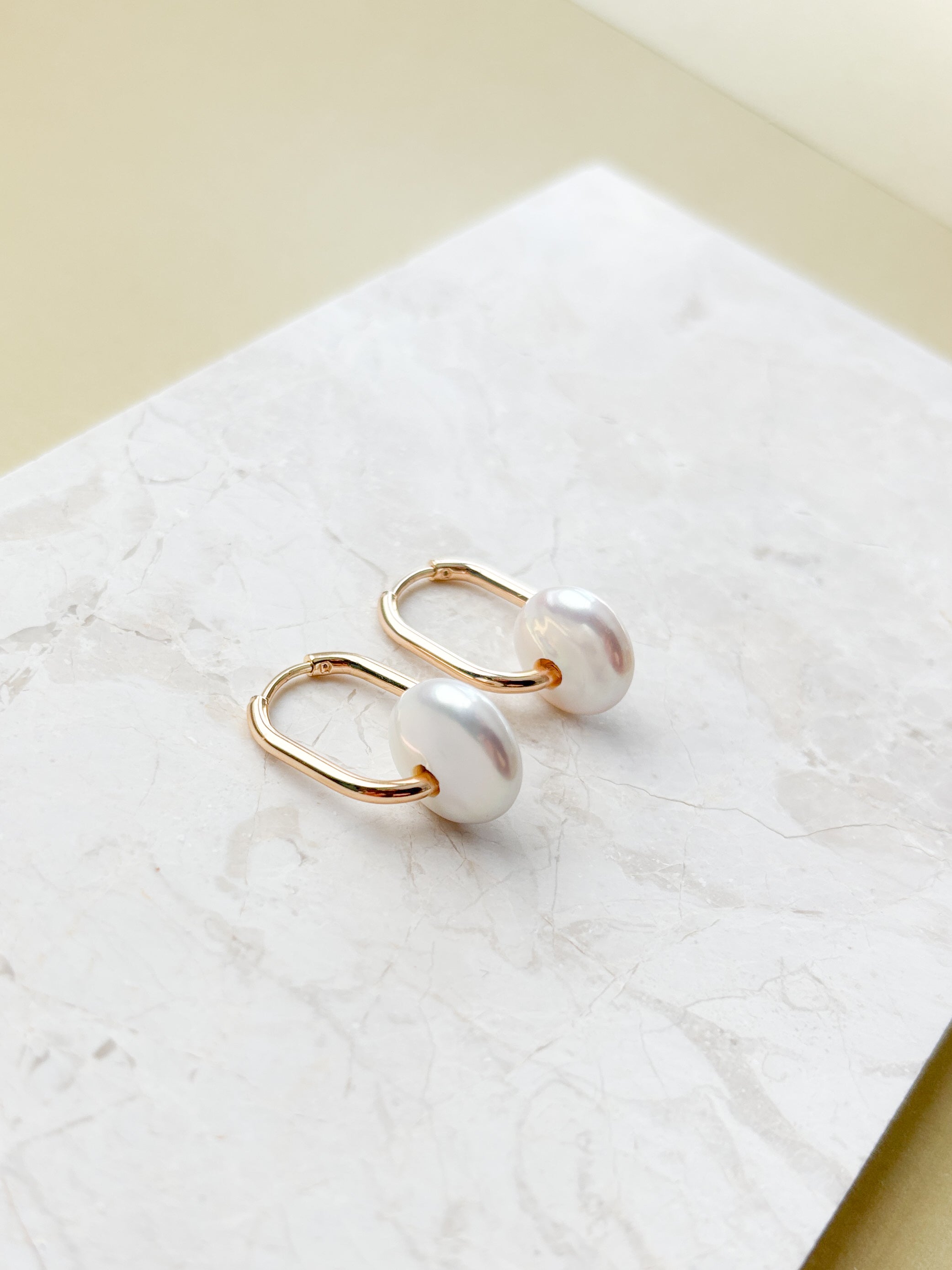 PETITE PEARL HOOPS