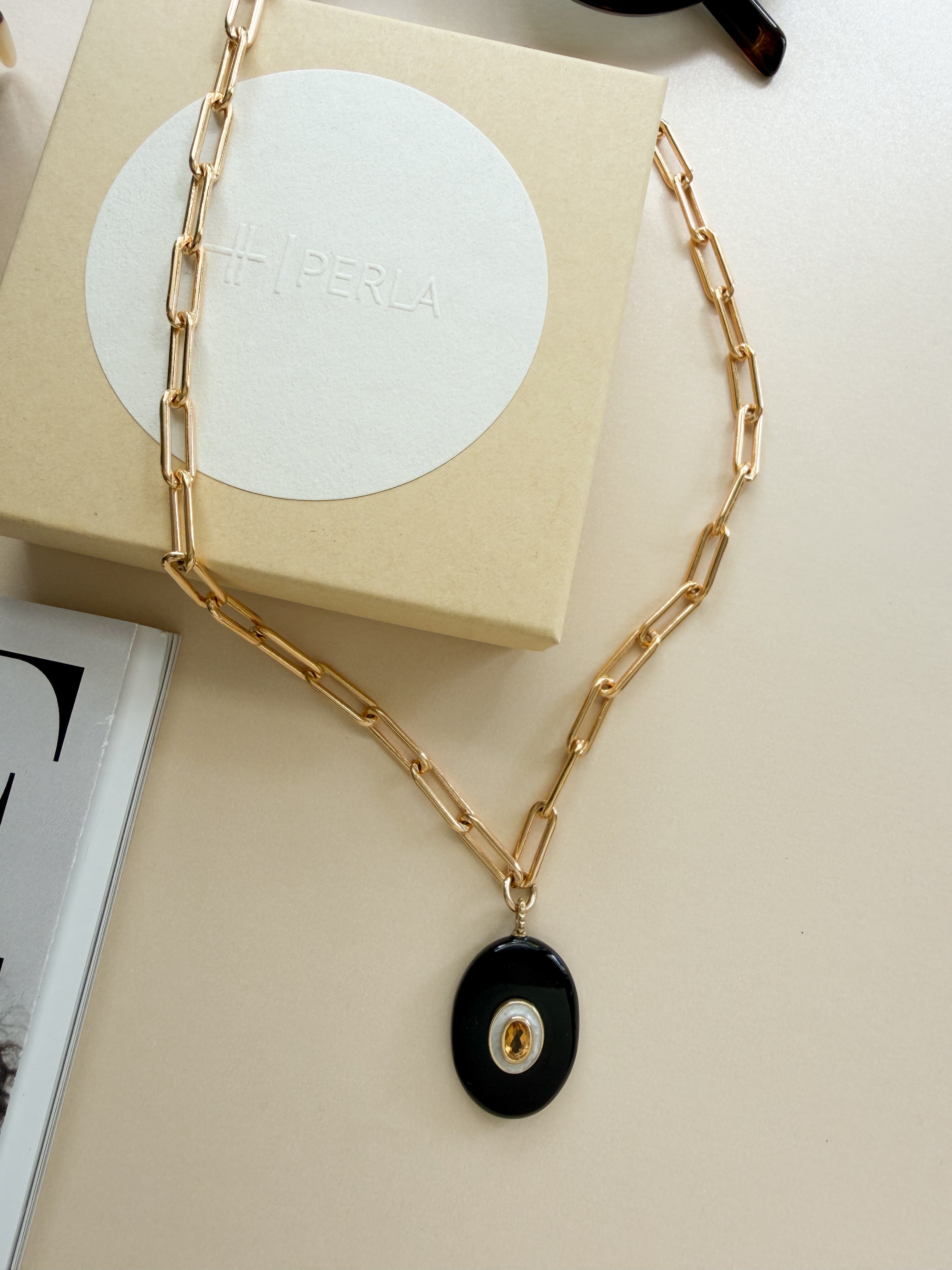 The ICON Pendant Necklace / ONYX