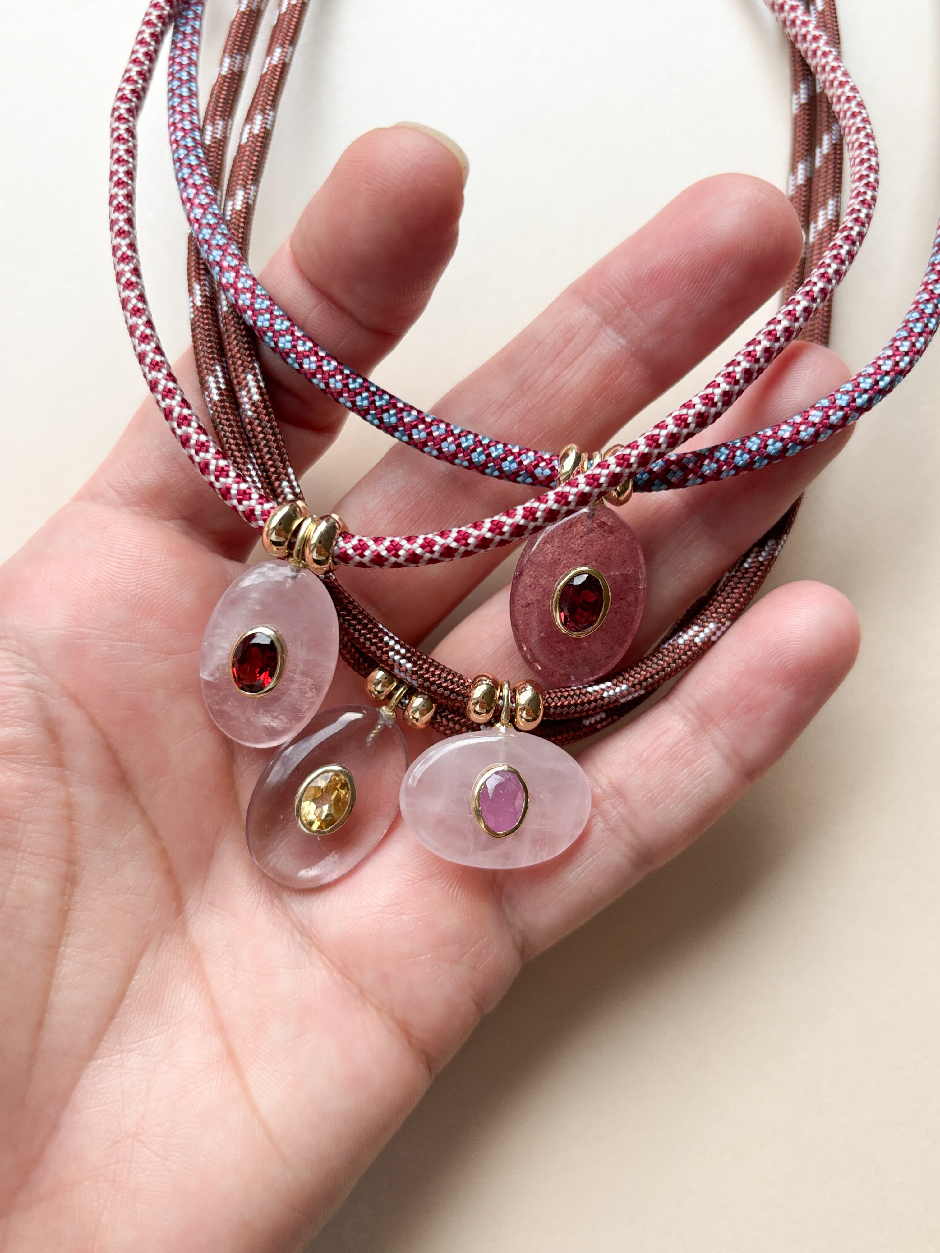 Luxe POWER Cord / STRAWBERRY QUARTZ