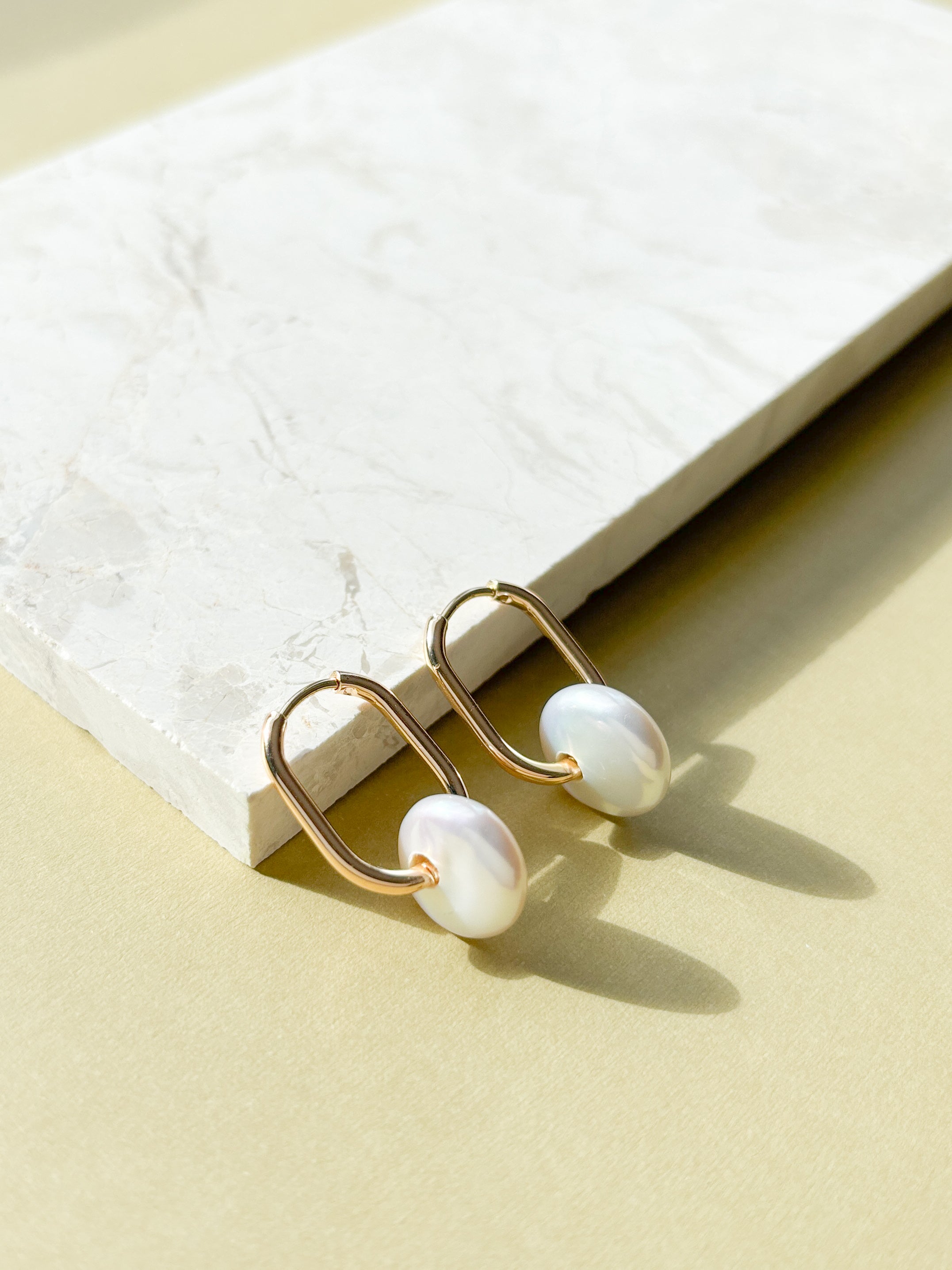 PETITE PEARL HOOPS