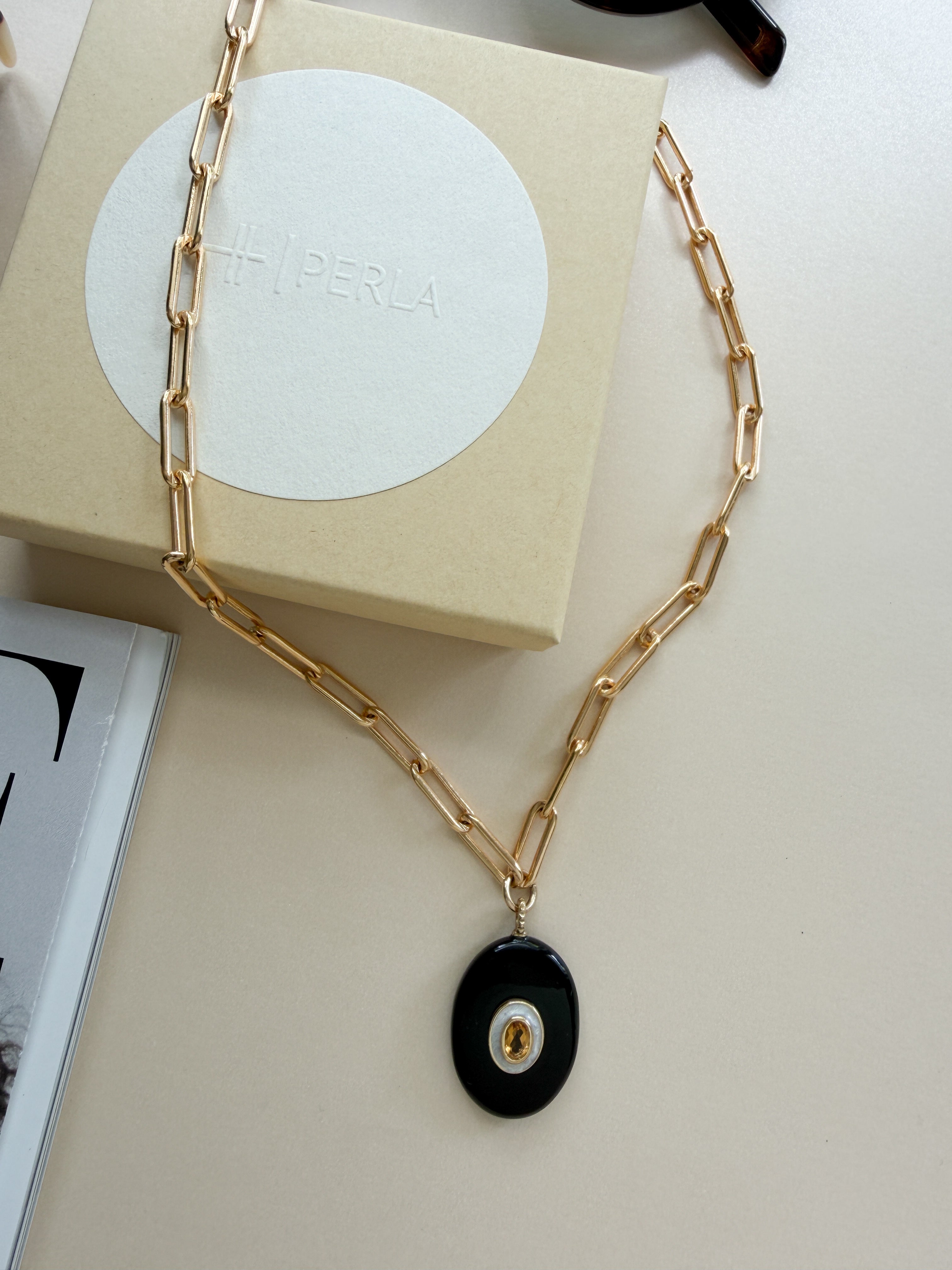 The ICON Pendant Necklace / ONYX