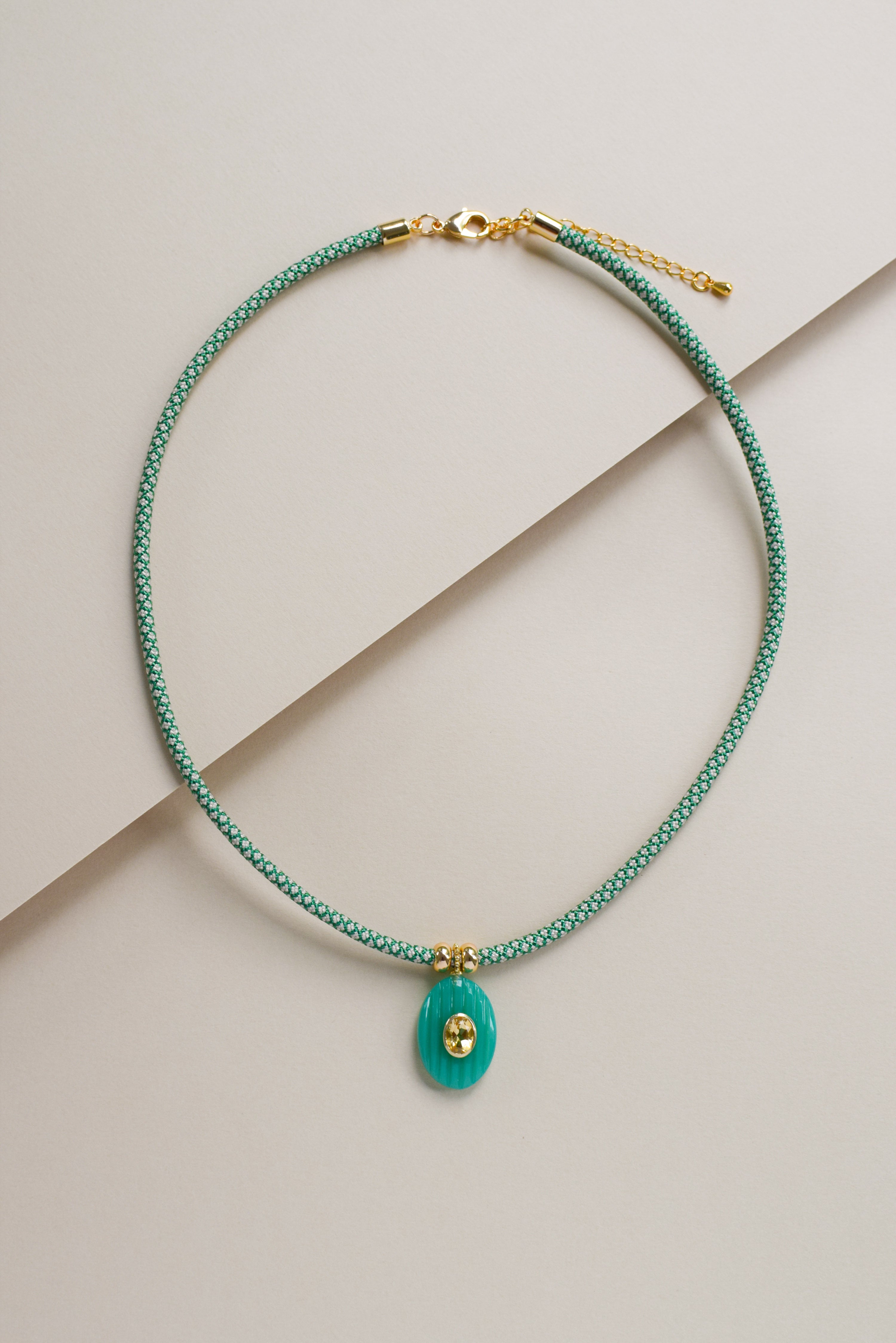 Luxe POWER Cord / CHRYSOPRADE CHALCEDONY [DROP NO. 2]