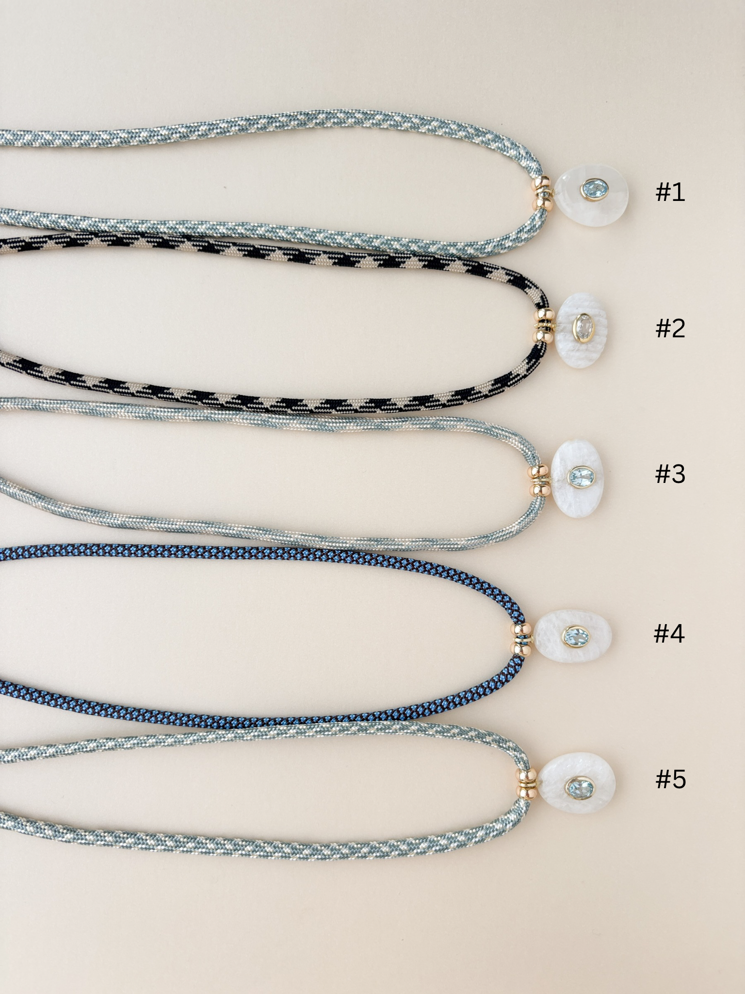 Luxe POWER Cord / RAINBOW MOONSTONE