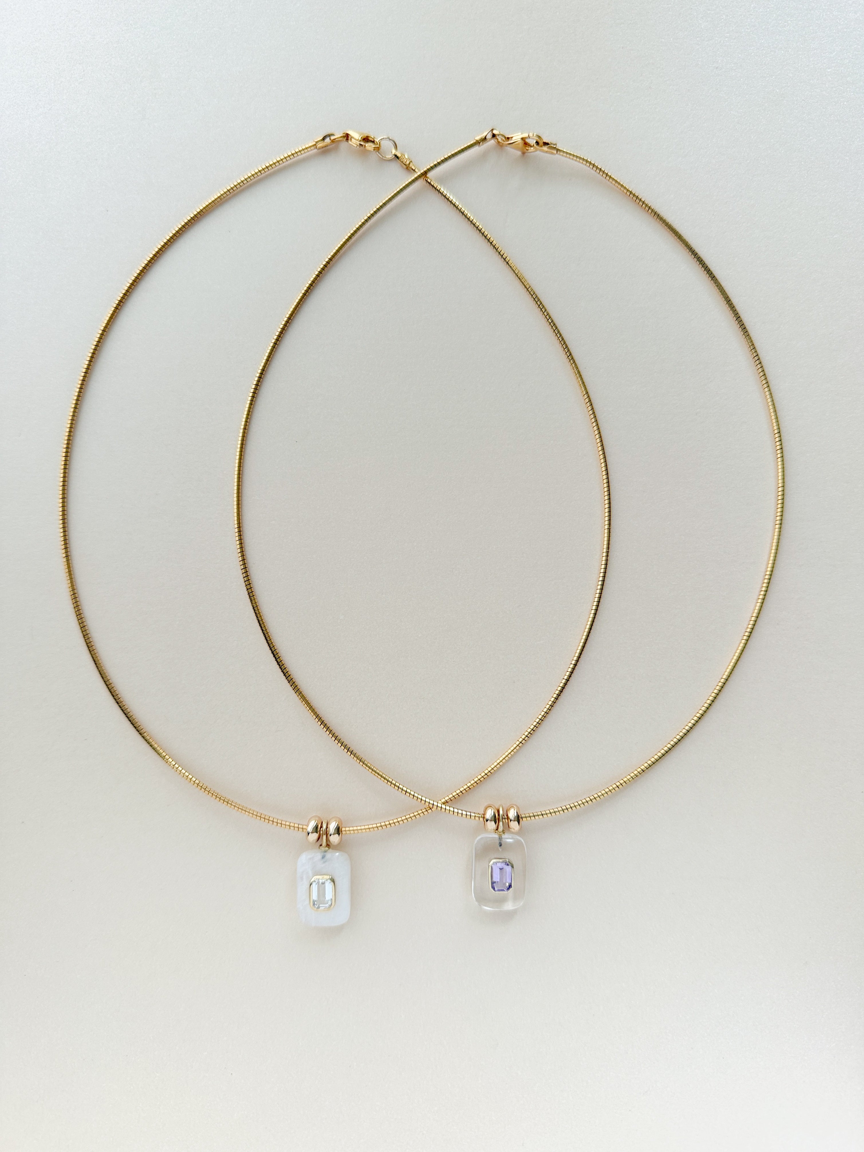 OMEGA EMERALD NECKLACE