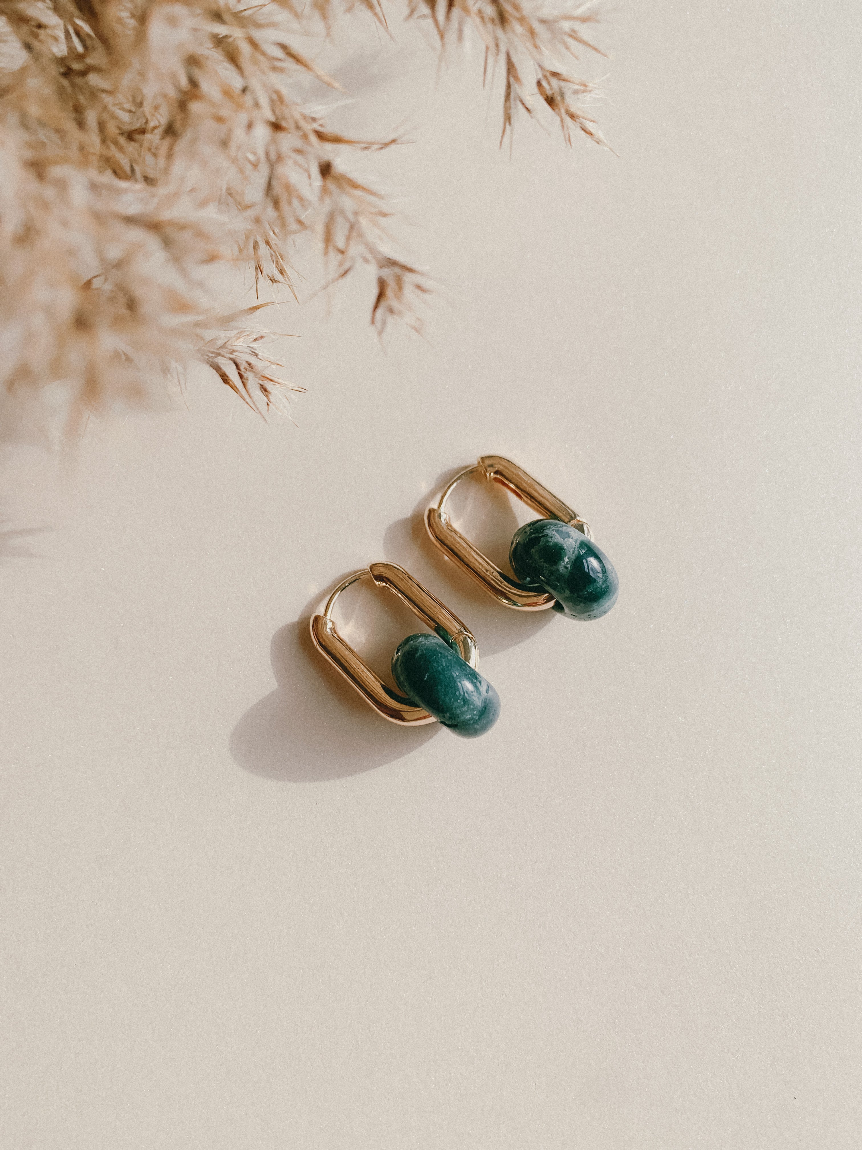 Gemstone Hoops, Indian Agate