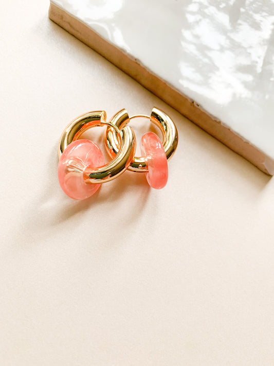 CHERRY CHRYSTAL CHUNKY HOOPS