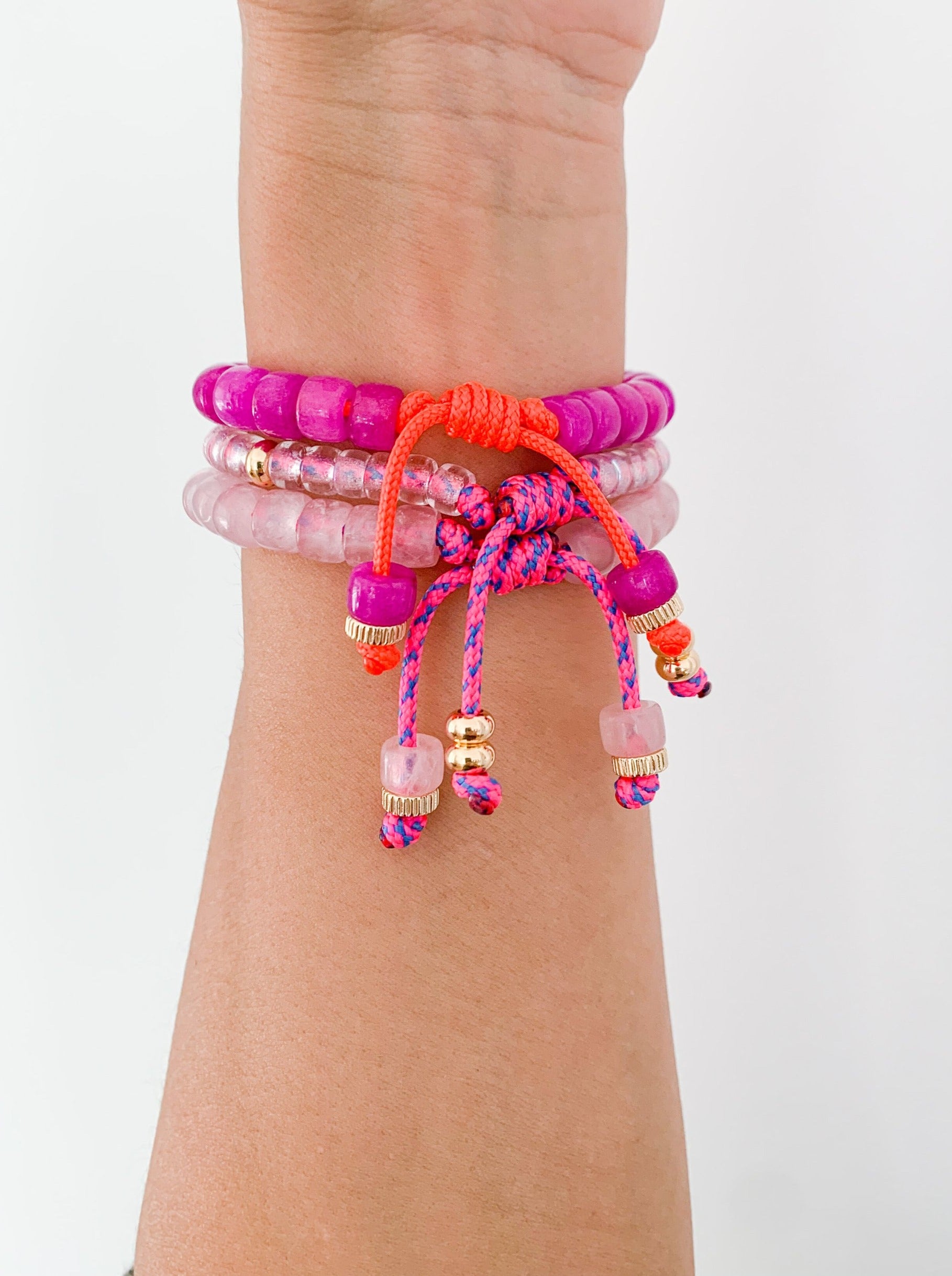 Neon Beaded Bracelets | Mini Glass Pony Beads | Custom Designs | Trendy Bracelets